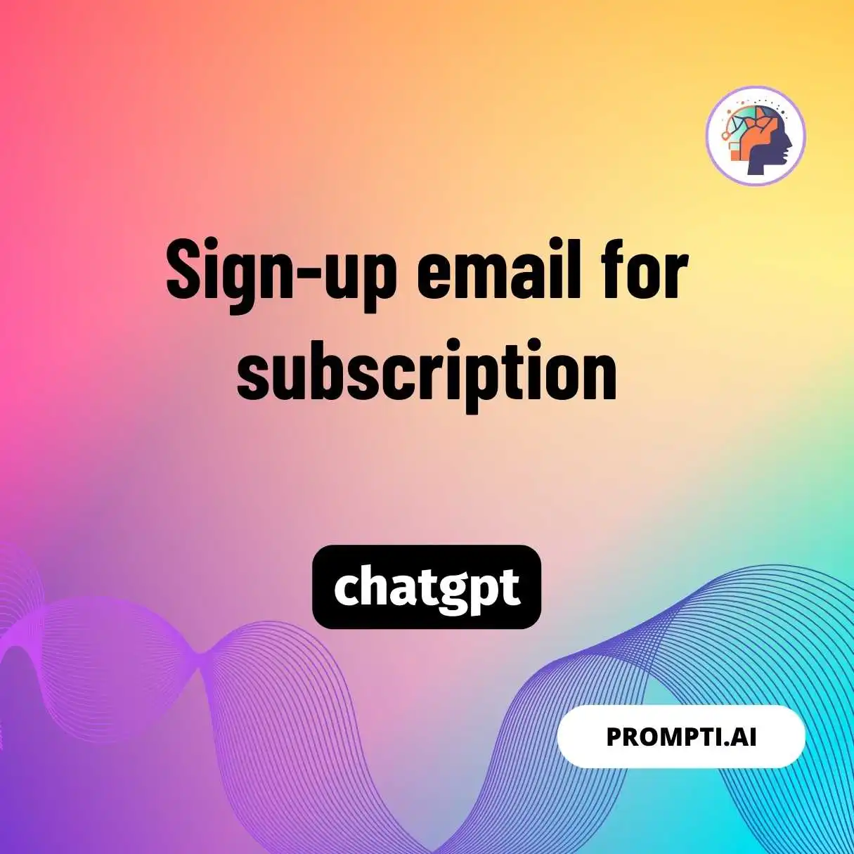 Sign-up email for subscription