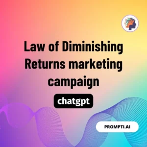 Chat GPT Prompt Law of Diminishing Returns marketing campaign