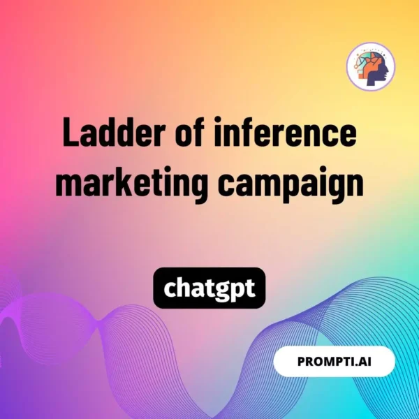 Chat GPT Prompt Ladder of inference marketing campaign