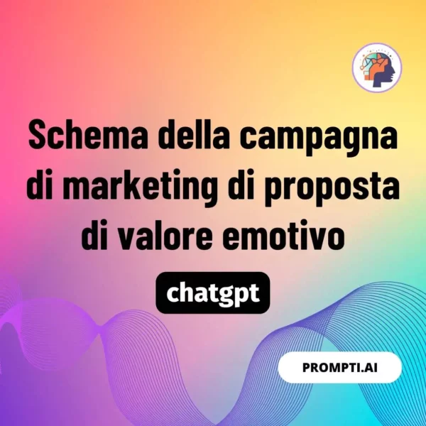 Chat GPT Prompt Schema della campagna di marketing di proposta di valore emotivo