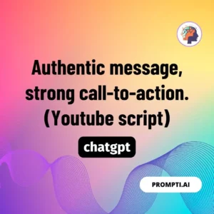 Chat GPT Prompt Authentic message