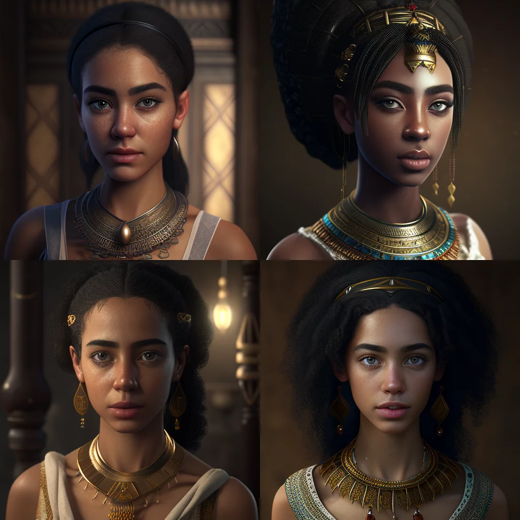 Ancient Egypt girl cinematic realistic