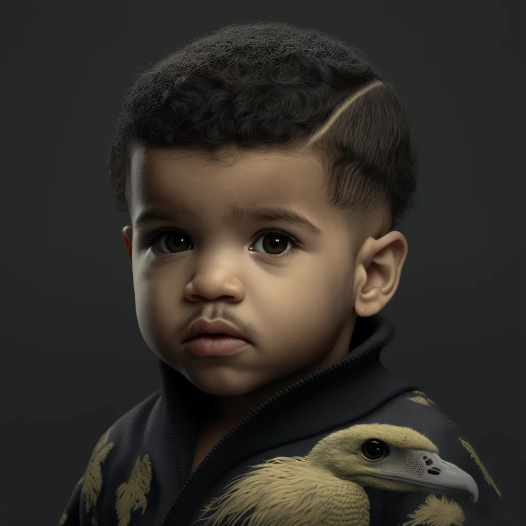 Baby Drake rapper artist gray background
