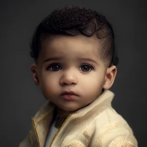 Prompt Baby Drake with iconic hair