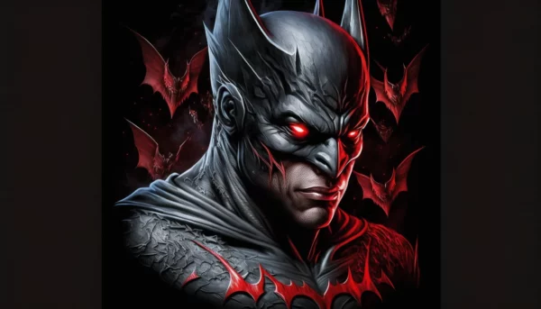 Prompt Batman with Red Eyes