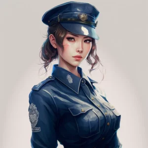 Prompt Beautiful Jap policewoman art