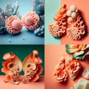 Prompt Beautiful earrings flower inspiration murex coral
