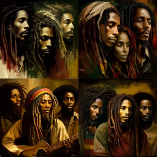Prompt Bob Marley and the wells in Rastafari