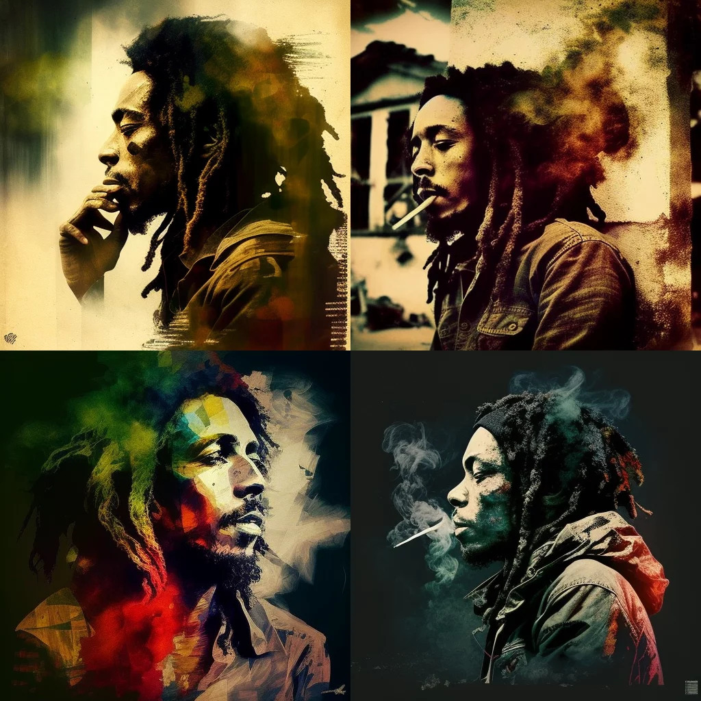 Bob Marley smoking