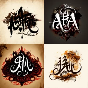 Prompt Calligraphy Type Logo Arha