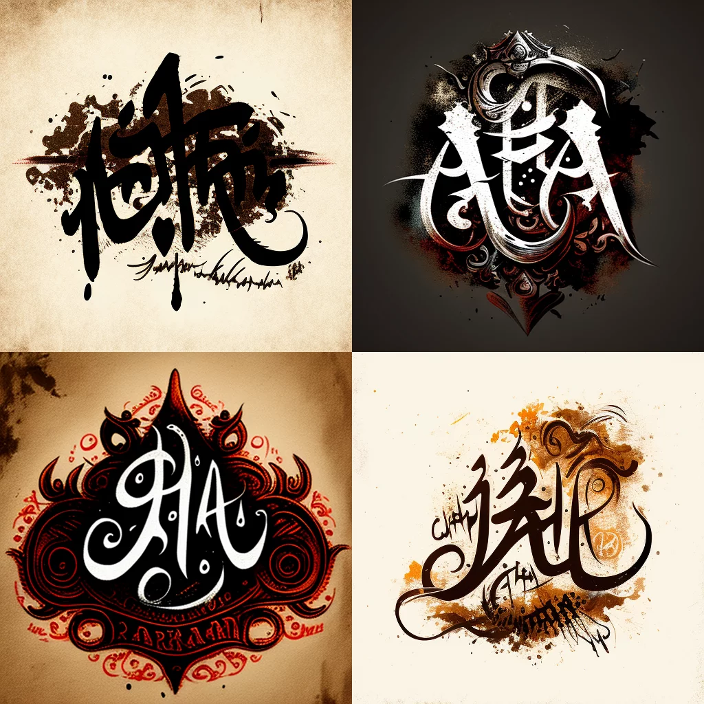 Calligraphy Type Logo Arha