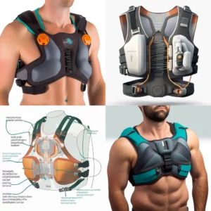 Prompt Chest harness with airbag for body separation