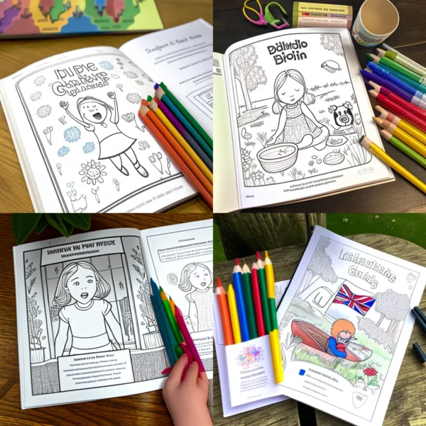 Prompt Coloring book for English word learning