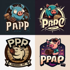 Prompt Comic pig logo