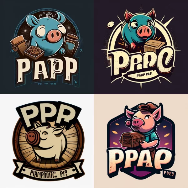 Prompt Comic pig logo