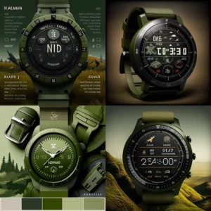 Prompt Consider military design for smartwatch