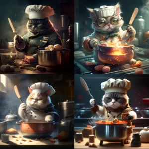 Prompt Cooking cat boss