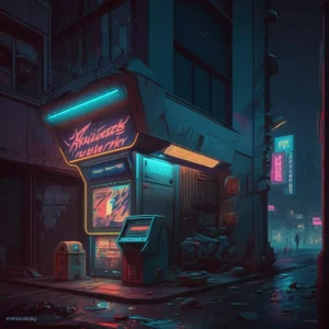Prompt Cyberpunk future tech with neon streets scape