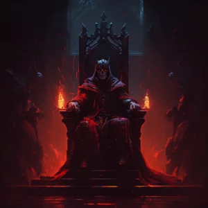 Prompt Dark lord in throne room