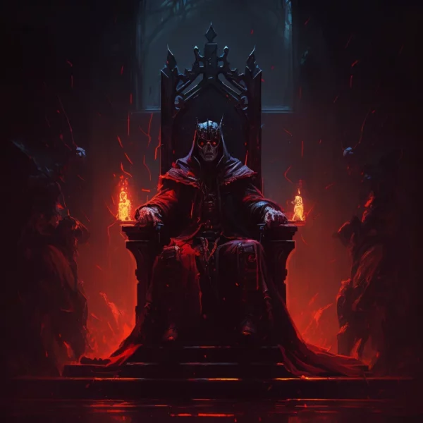 Prompt Dark lord in throne room