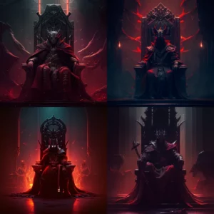 Prompt Dark lord on dark throne