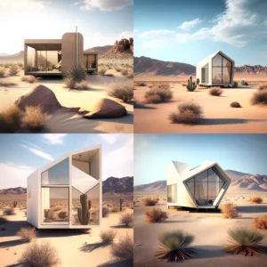 Prompt Desert mountain house design
