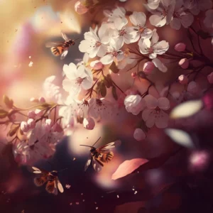 Prompt Dreamy cherry blossom atmosphere