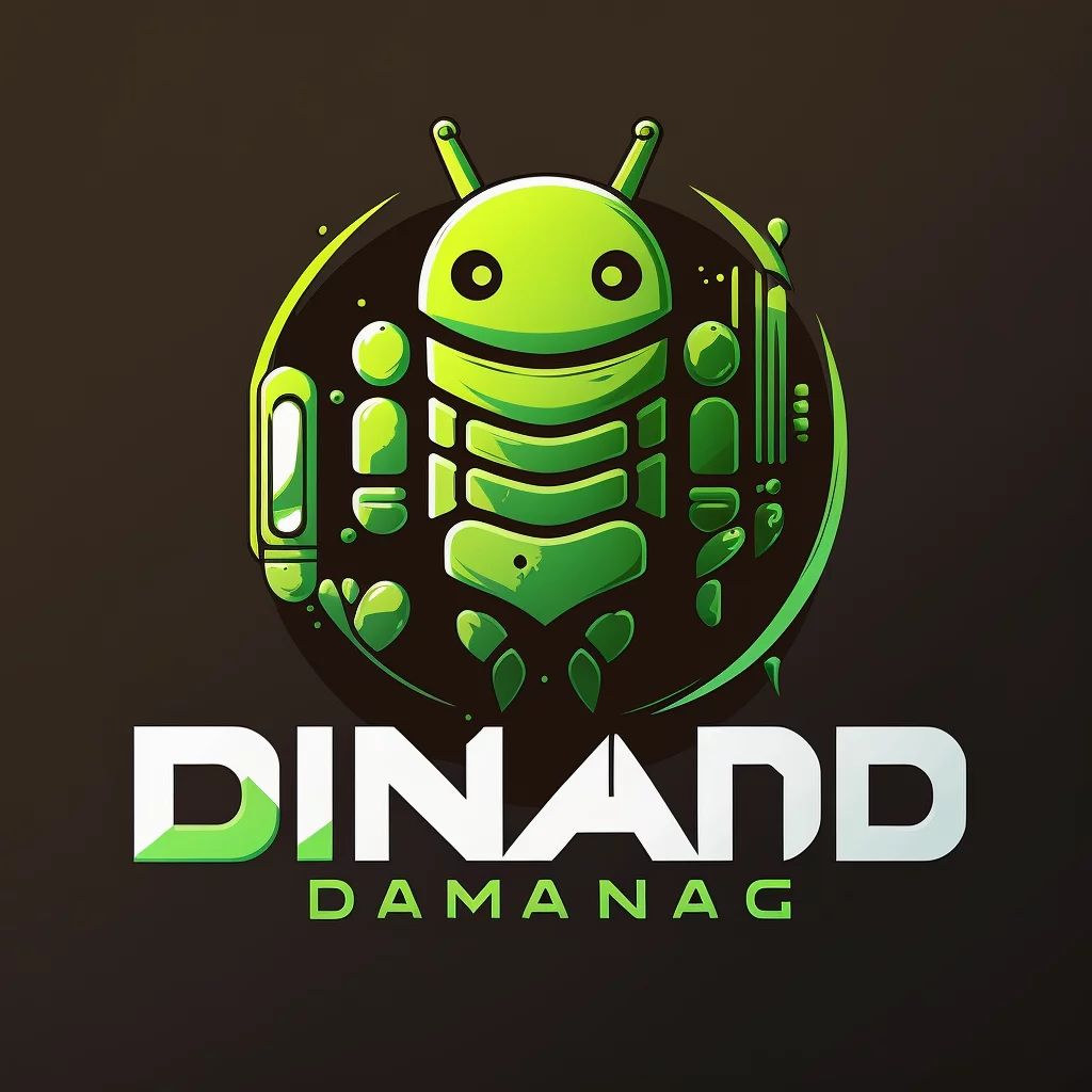 Dynamic Android logo design 2D vector
