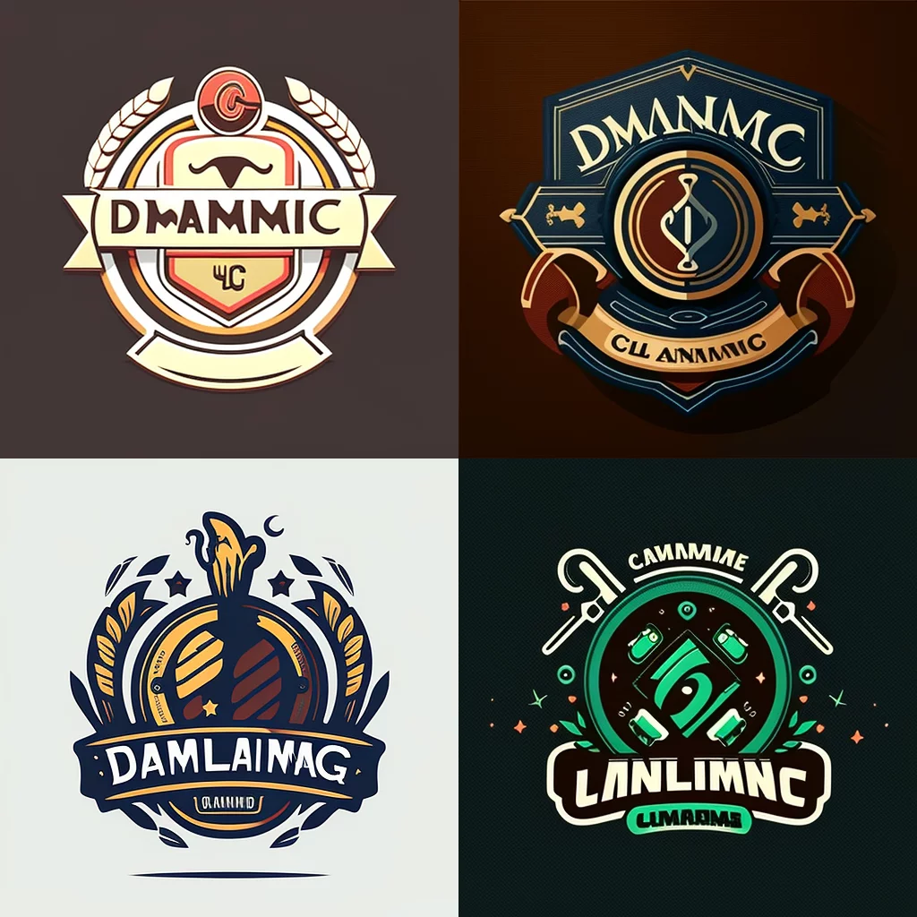 Dynamic club logo 2D vector no text