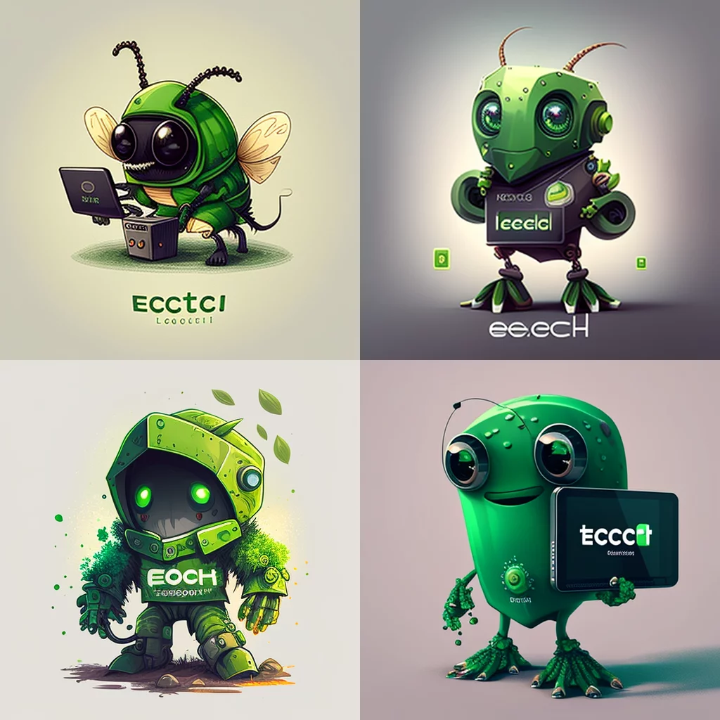 EcoTech tech company mascot