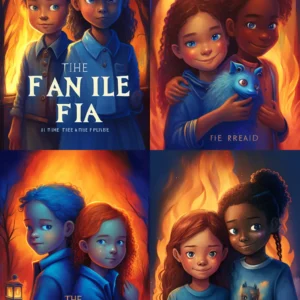 Prompt Fire blue children's novel cover art