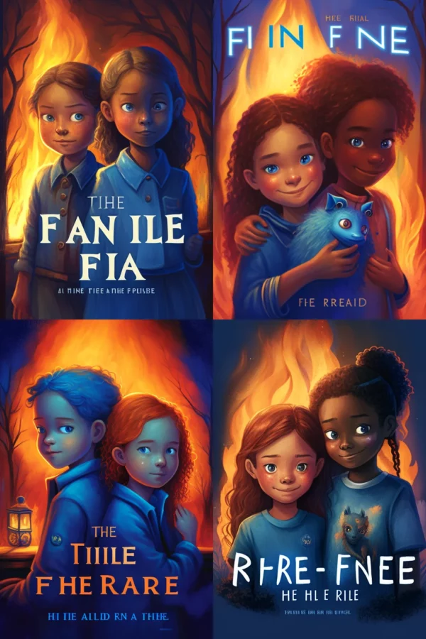 Prompt Fire blue children's novel cover art