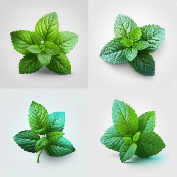 Prompt Fresh mint leaf isolated on white