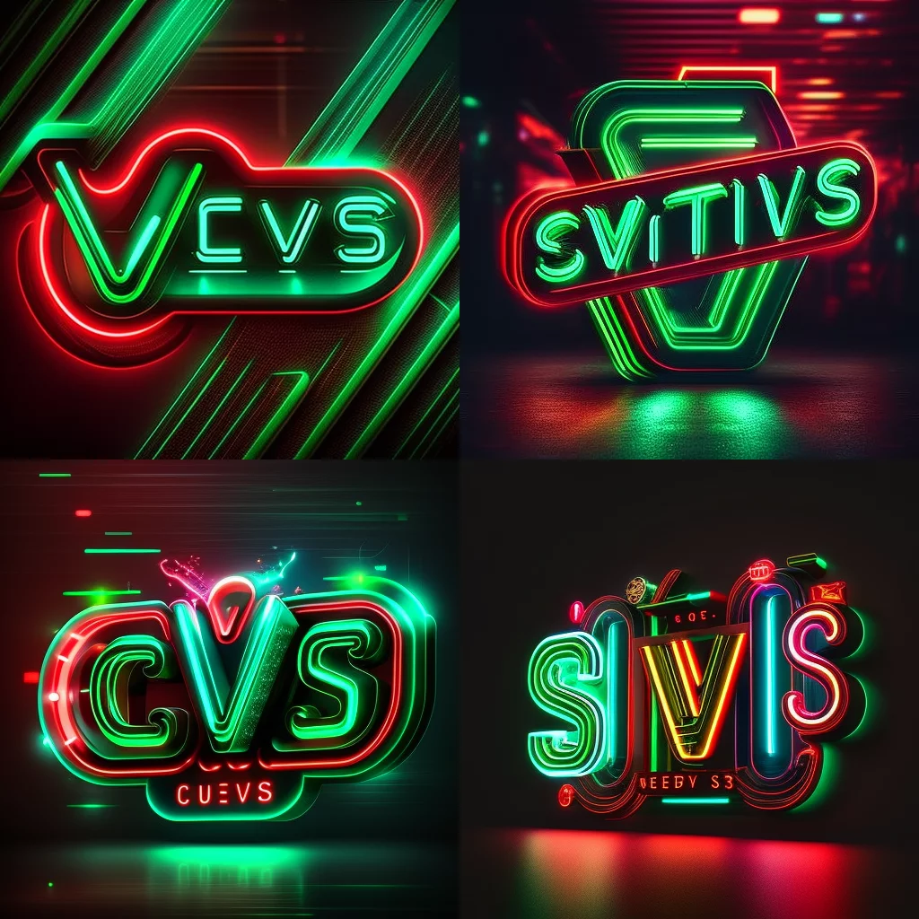 Futuristic CVS logo