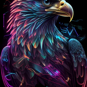 Prompt Futuristic Eagle graphic