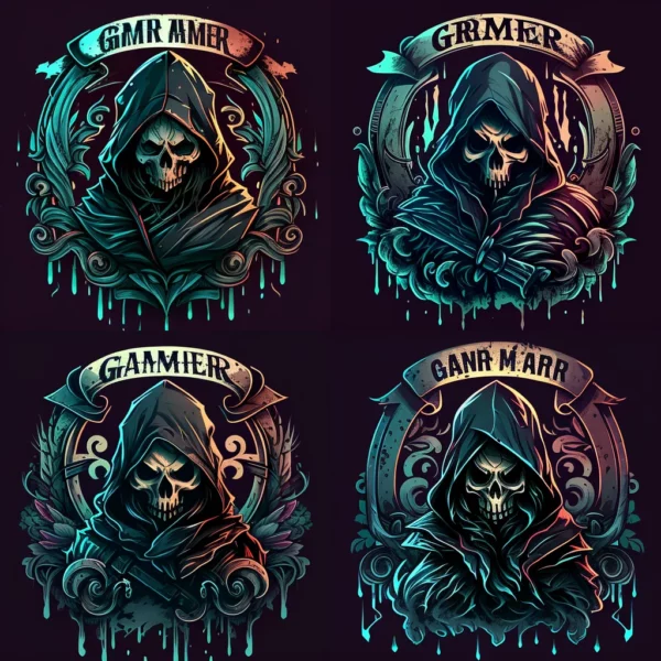 Prompt Grimreaper horror logo