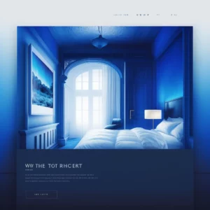 Prompt Hotel website design blue white gradient