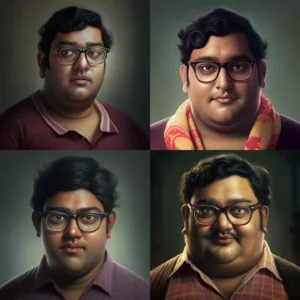 Prompt Indian man with specs