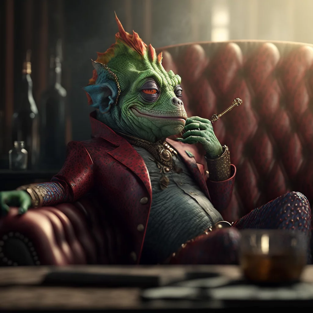 Joker style chameleon smokes