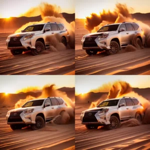 Prompt Lexus GX460 offroad in desert sunset