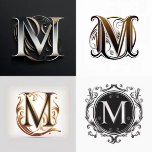 Prompt M&N monogram logo 2d white background