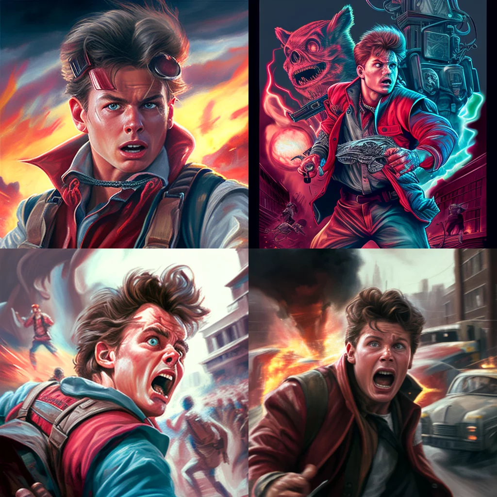 Marty McFly fights zombies