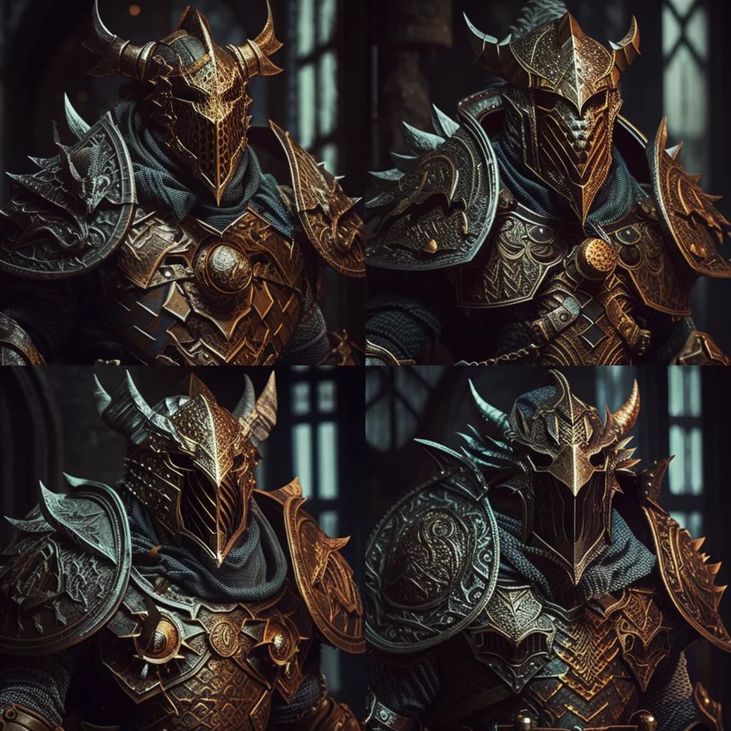 Metal dragonborn paladin