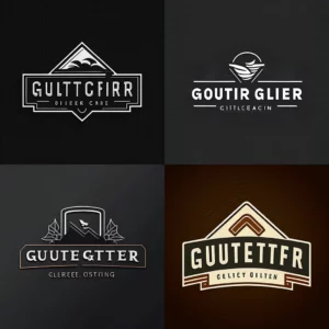 Prompt Minimalistic logo for gutter co