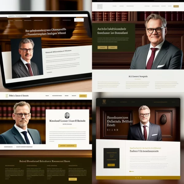 Prompt Modern attorney website stylish no person German