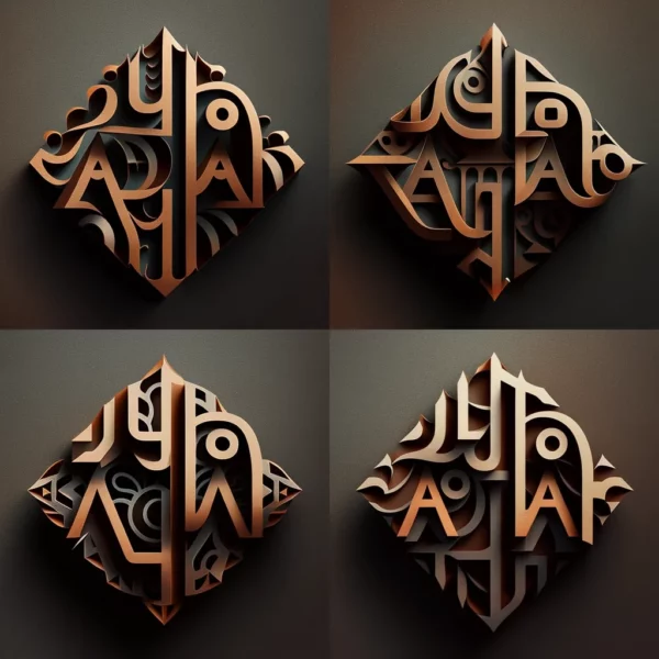 Prompt Modern geometric logo of "Arha" in devanagari
