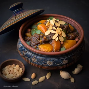 Prompt Moroccan Tagine with Almonds