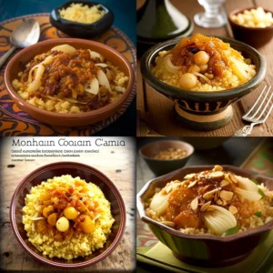 Prompt Moroccan couscous with onions
