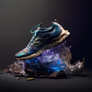 Prompt Nike/Adidas futuristic eco sneakers