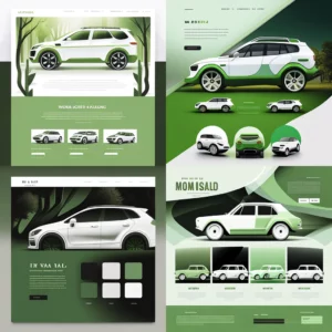 Prompt Professional car finance website light green/white 4 cars